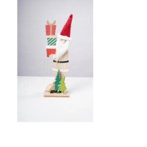 23 Inches Santa With Gift Decoration
